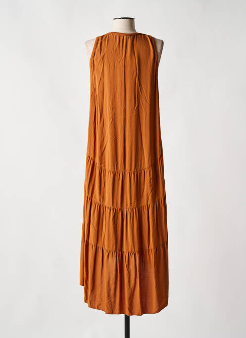 Robe mi-longue orange LA FEE MARABOUTEE pour femme