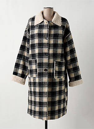 Manteau long coupe cintrée sans capuche noir IT HIPPIE femme