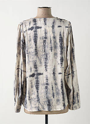 Blouse poignets boutonnés avec fente manches longues gris SUZZY & MILLY femme