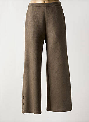 Pantalon flare stretch taille normale marron LES ACOLYTES femme