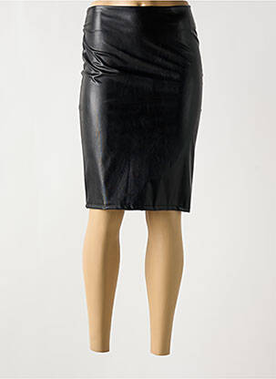 Jupe mi-longue taille haute noir KEZY femme