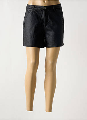 Short fermeture zippée sous rabat boutonné taille normale noir NINA CARTER femme