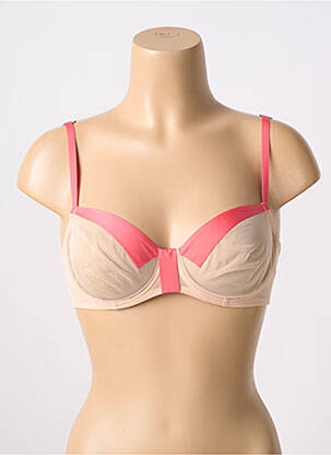 Soutien-gorge effet matière satinée haut soutien-gorge emboitant rose CHANTAL THOMASS femme