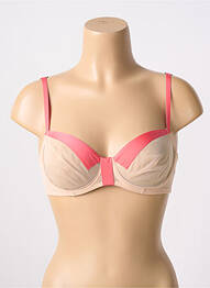 Soutien-gorge effet matière satinée haut soutien-gorge emboitant rose CHANTAL THOMASS femme