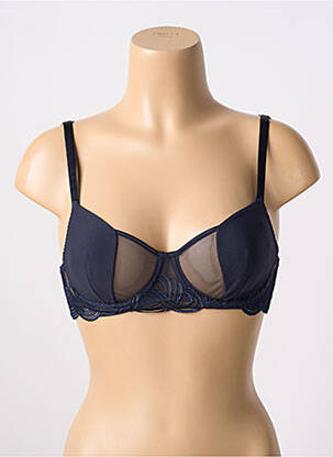 Soutien-gorge effet matière satinée haut soutien-gorge emboitant bleu SIMONE PERELE femme