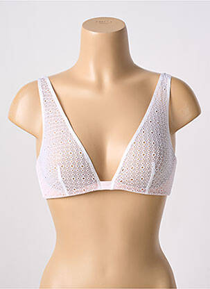 Soutien-gorge effet matière satinée haut soutien-gorge emboitant blanc CHANTAL THOMASS femme
