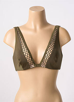 Soutien-gorge effet matière satinée haut soutien-gorge emboitant vert CHANTAL THOMASS femme