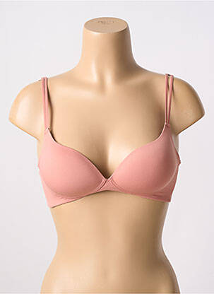 Soutien-gorge effet matière satinée haut soutien-gorge push-up rose ETAM femme