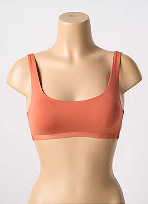 Soutien-gorge sans armature haut soutien-gorge avec mousse de rembourrage amovible orange ETAM femme