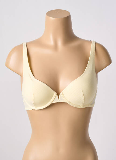 Soutien-gorge légère et transparente haut soutien-gorge moulé jaune ETAM femme