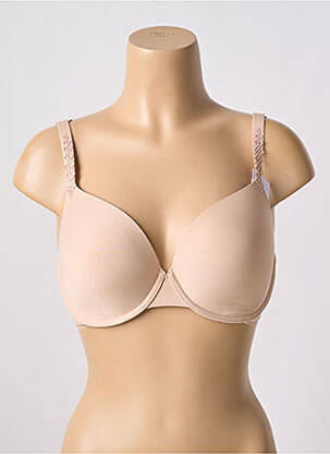 Soutien-gorge effet matière satinée haut soutien-gorge moulé chair SIMONE PERELE femme