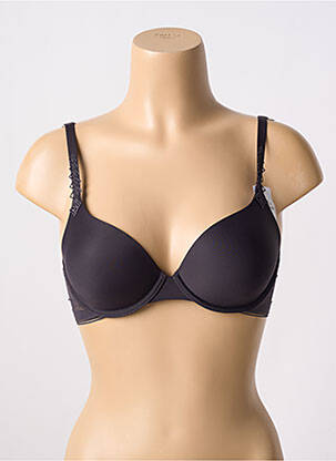 Soutien-gorge effet matière satinée haut soutien-gorge moulé gris SIMONE PERELE femme