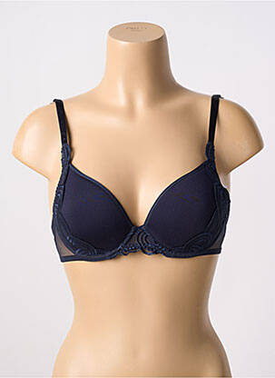 Soutien-gorge effet matière satinée haut soutien-gorge moulé bleu SIMONE PERELE femme
