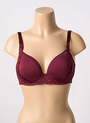 Soutien-gorge effet matière satinée haut soutien-gorge moulé rouge SIMONE PERELE femme