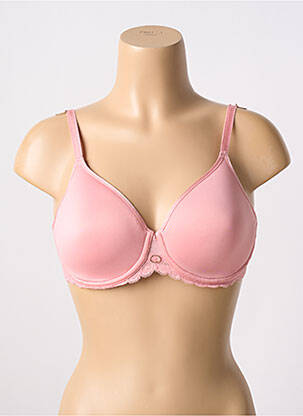 Soutien-gorge effet matière satinée haut soutien-gorge moulé rose CHANTELLE femme