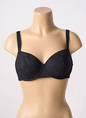 Soutien-gorge effet matière satinée haut soutien-gorge moulé noir PASSIONATA femme