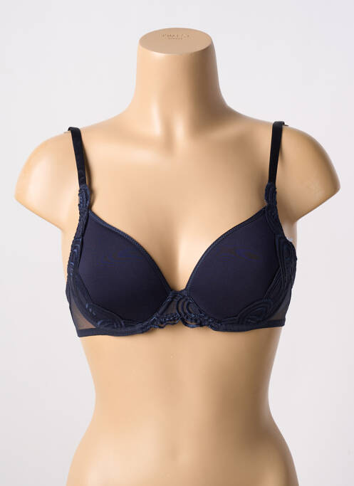 Soutien-gorge effet matière satinée haut soutien-gorge moulé bleu SIMONE PERELE femme