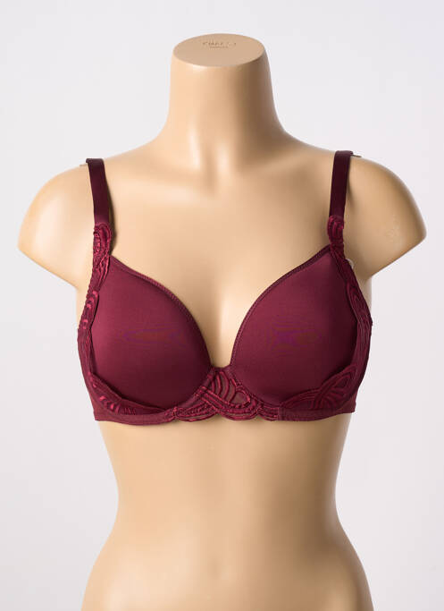 Soutien-gorge effet matière satinée haut soutien-gorge moulé rouge SIMONE PERELE femme