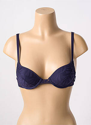 Soutien-gorge effet matière satinée haut soutien-gorge push-up bleu PASSIONATA femme