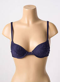 Soutien-gorge effet matière satinée haut soutien-gorge push-up bleu PASSIONATA femme