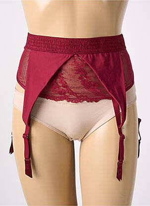 Guêpière/porte-jarretelle broderie rouge PASSIONATA femme
