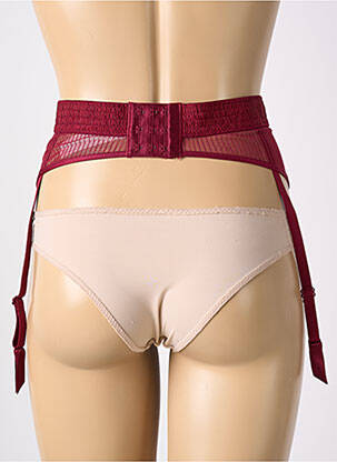 Guêpière/porte-jarretelle bretelles élastiquées ajustables rouge PASSIONATA femme