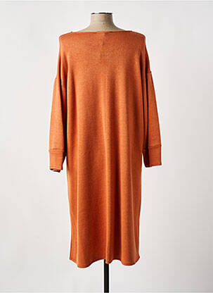 Robe pull stretch manches longues orange FRANCK ANNA femme