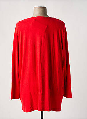 Pull coupe droite manches longues rouge SEE YOU femme