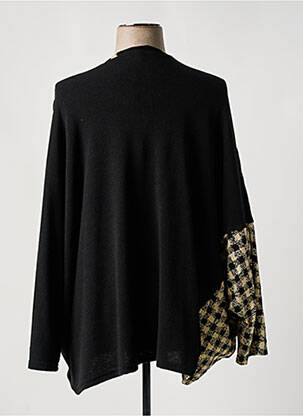 Pull col v manches longues noir FRANCK ANNA femme