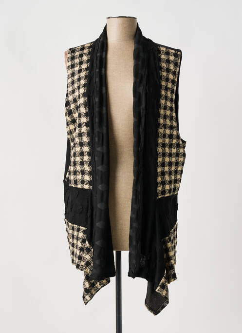 Gilet sans manche noir FRANCK ANNA pour femme