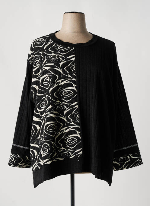 Pull noir FRANCK ANNA pour femme