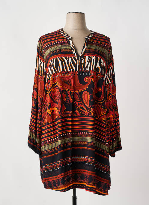 Robe courte orange CHALOU pour femme