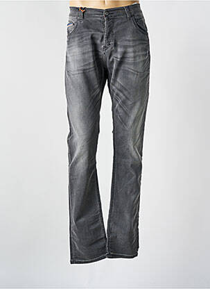 Jeans coupe droite fermeture zippée sous rabat boutonné taille normale gris DN.SIXTY SEVEN homme