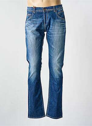Jeans coupe droite fermeture zippée sous rabat boutonné taille normale bleu DN.SIXTY SEVEN homme