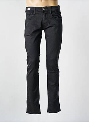 Pantalon slim fermeture zippée sous rabat boutonné taille normale noir REPLAY homme