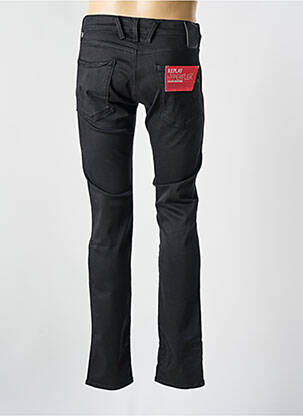 Pantalon slim fermeture zippée sous rabat boutonné taille normale noir REPLAY homme