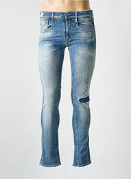 Jeans coupe slim effet usé délavé taille normale bleu REPLAY homme