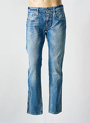 Jeans coupe droite fermeture zippée sous rabat boutonné taille normale bleu REPLAY homme