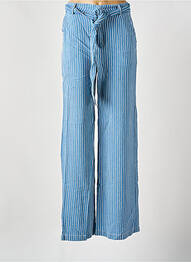 Pantalon large fermeture zippée sous rabat boutonné taille normale bleu SALSA femme