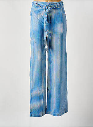 Pantalon large fermeture zippée sous rabat boutonné taille normale bleu SALSA femme