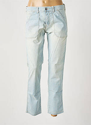 Jeans coupe droite stretch taille normale bleu BÔ-M femme