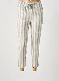 Pantalon 7/8 taille haute taille haute beige SCHOOL RAG femme