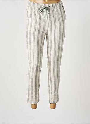 Pantalon 7/8 taille haute taille haute beige SCHOOL RAG femme