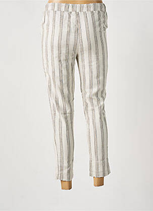 Pantalon 7/8 taille haute taille haute beige SCHOOL RAG femme
