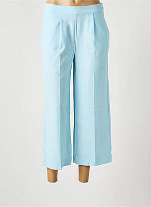 Pantalon 7/8 taille haute taille haute bleu ICHI femme