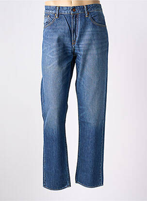 Jeans coupe droite fermeture zippée sous rabat boutonné taille normale bleu KINGS OF INDIGO homme