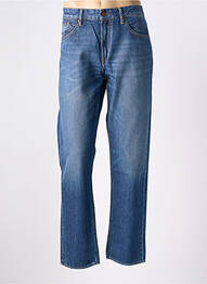 Jeans coupe droite fermeture zippée sous rabat boutonné taille normale bleu KINGS OF INDIGO homme
