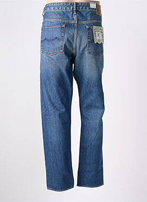 Jeans coupe droite fermeture zippée sous rabat boutonné taille normale bleu KINGS OF INDIGO homme