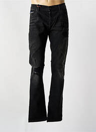 Jeans coupe slim fermeture boutonnée sur le devant taille normale noir DONOVAN homme