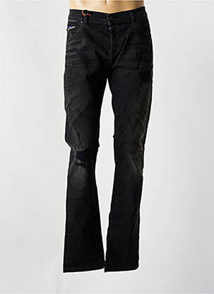 Jeans coupe slim fermeture boutonnée sur le devant taille normale noir DONOVAN homme